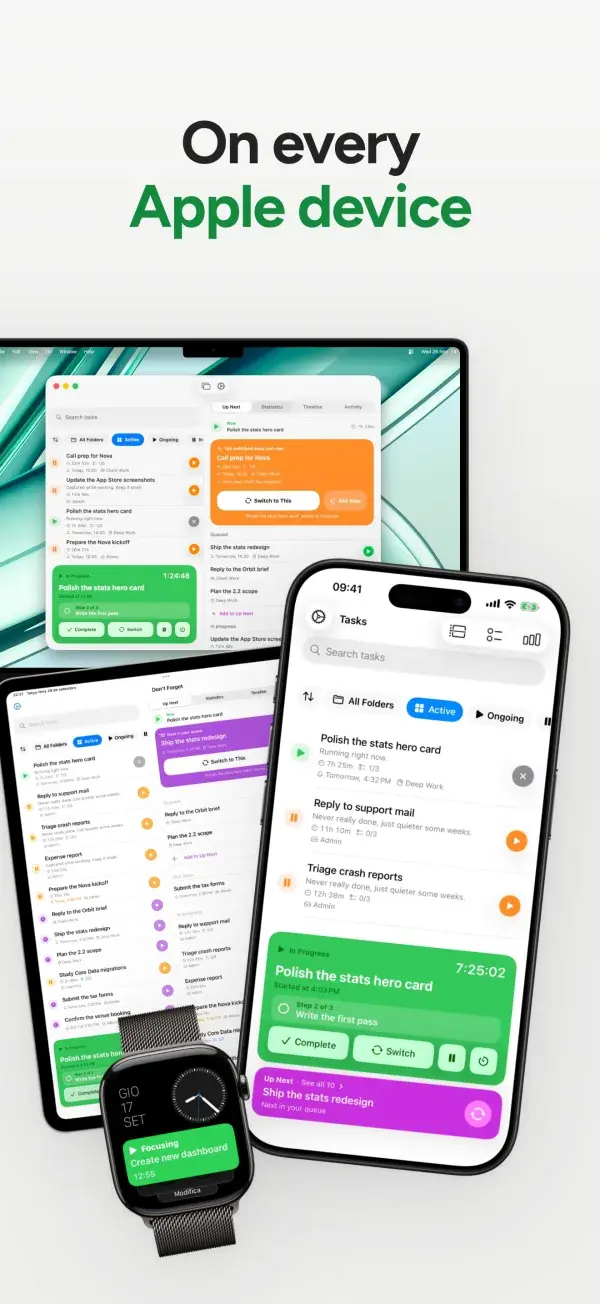 Don't Forget screen: On every Apple device
