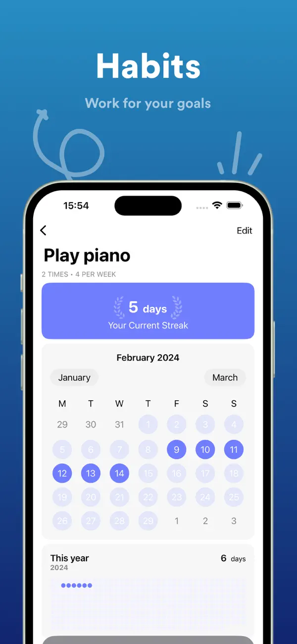 Aware Build healthy habits App Screenshot