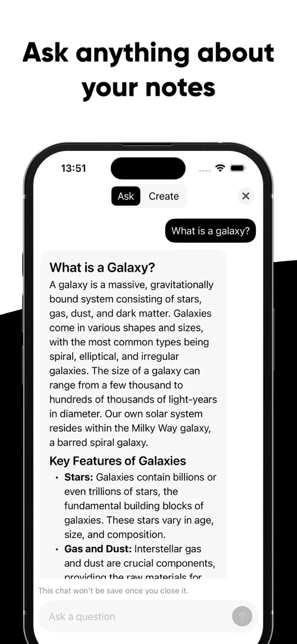Brain Dump: Notes & Writing Ask anything about your notes with AI App Screenshot