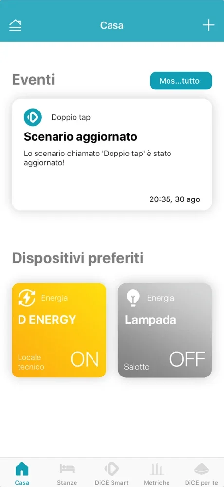 DiCEhome Control your IoT devices App Screenshot